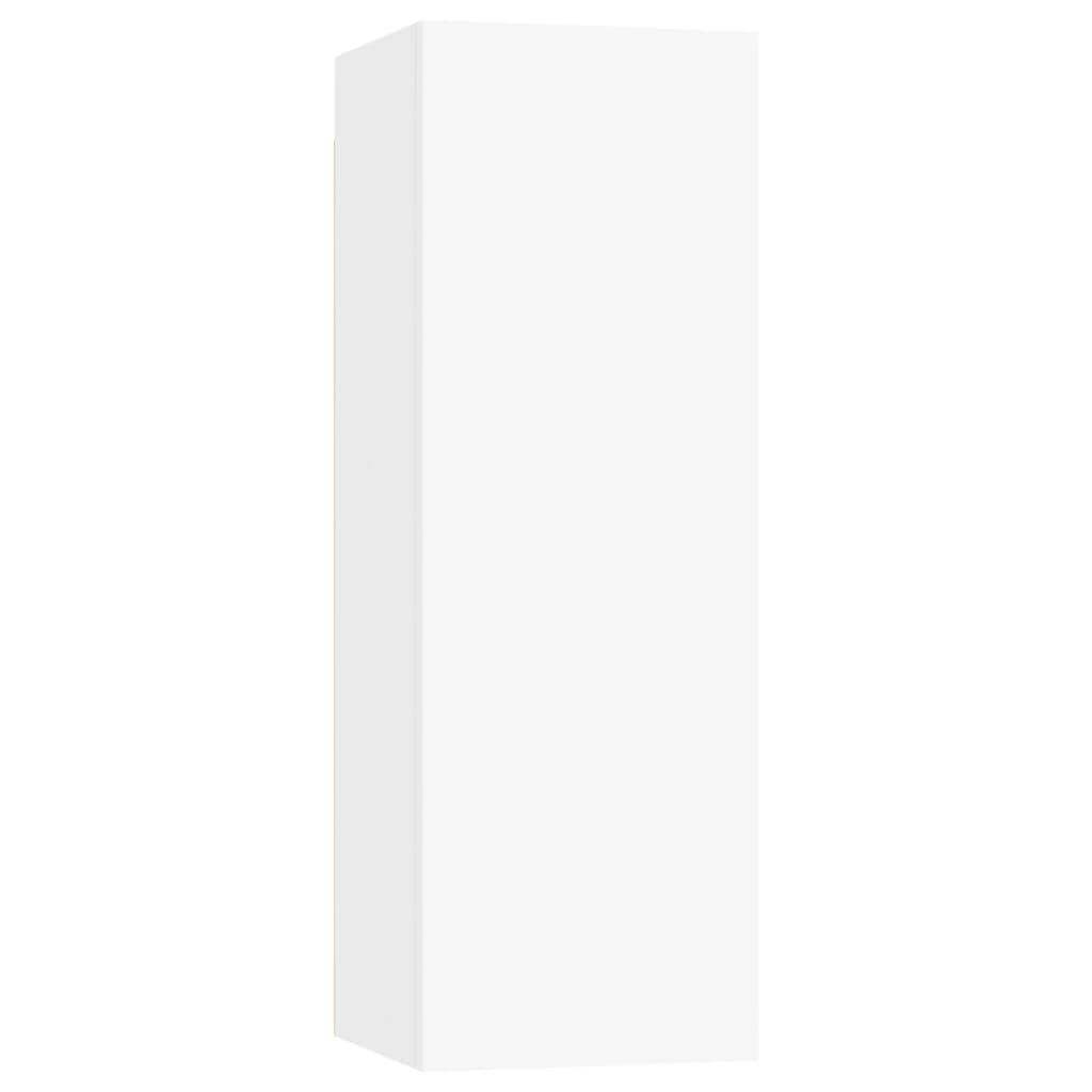 vidaXL 8 Piece TV Cabinet Set White Engineered Wood
